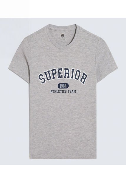 Camiseta Para Niño Manga Corta Cuello Redondo Color Gris  Marca Ostu #80090255