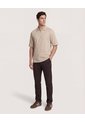 Polo  Para Hombre Cuello Tejido Sin Bolsillo Color Beige Marca Ostu #60110880 de Ostu