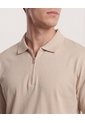 Polo  Para Hombre Cuello Tejido Sin Bolsillo Color Beige Marca Ostu #60110880 de Ostu