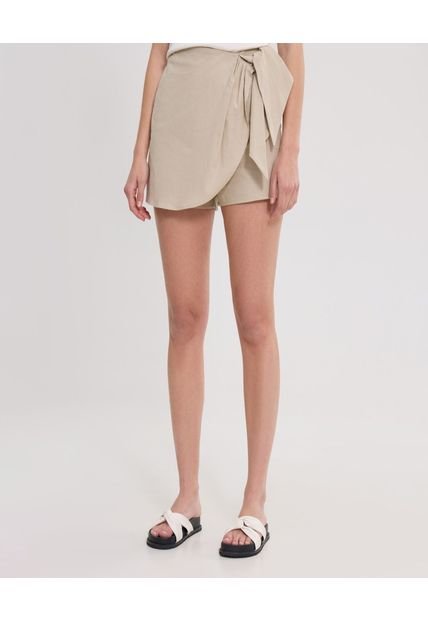 Short Para Mujer Multiusos Plano Color Beige Marca Ostu #40190339
