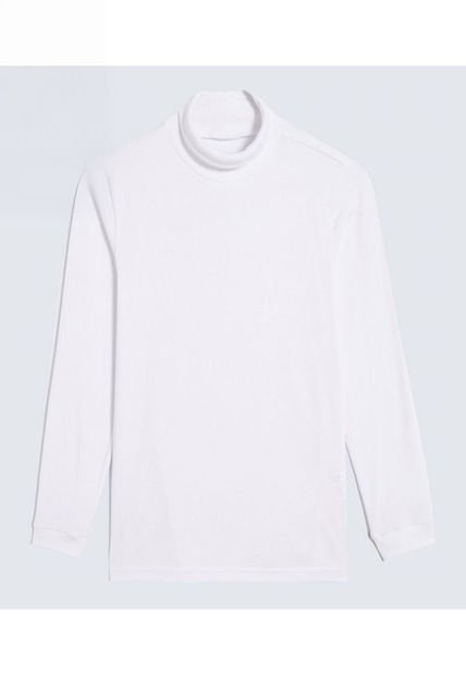Camiseta Para Niño Manga Larga Cuello Alto Color Blanco Marca Ostu #80090256
