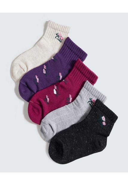 Medias Infantil Niña Tobillera Color Negro Marca Ostu #90980147