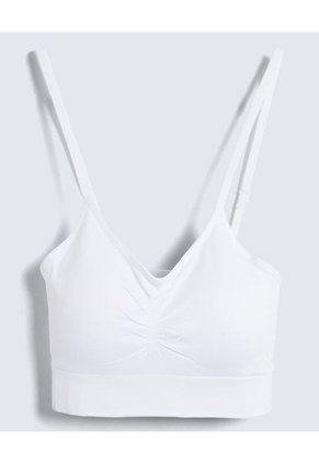 Top Para Mujer Seamless Con Copas Color Blanco Marca Ostu #40220400
