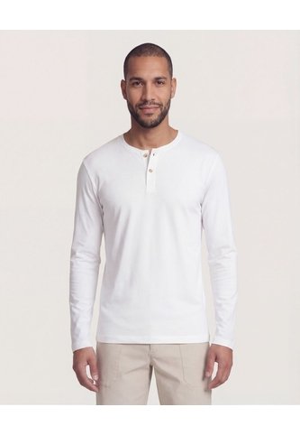 Camiseta  Para Hombre Manga Larga Cuello Henley Color Crema Marca Ostu #60091569 Ostu