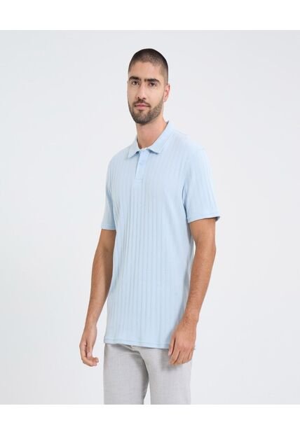 Polo Para Hombre Cuello Maquina Sin Bolsillo Color Azul Marca Ostu #60110737