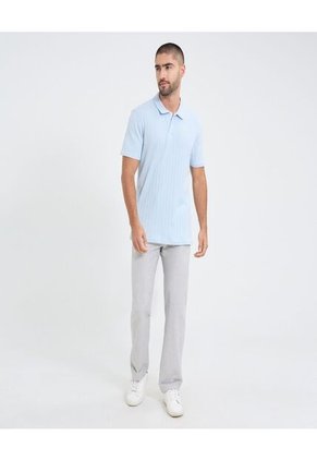 Polo Para Hombre Cuello Maquina Sin Bolsillo Color Azul Marca Ostu #60110737