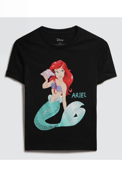 Camiseta Para Niña Manga Corta Color Negro Marca Ostu #90090236