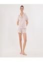 Pijama Para Mujer M/C P/C Color Beige Marca Ostu #40040414 de Ostu