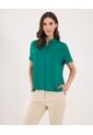 Camisa Para Mujer Manga Corta Color Verde Marca Ostu #40010301 de Ostu