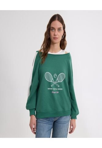 Buzo Para Mujer Cuello Redondo Color Verde Marca Ostu #40060451 Ostu
