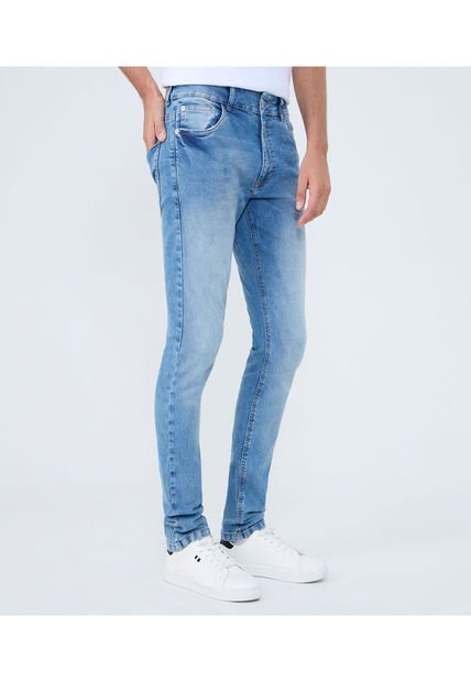 Jean Para Hombre Skinny Color Azul Claro Marca Ostu #60160416