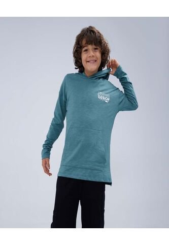 Buzo Para Niño Hoodie Color Verde  Marca Ostu #80060122 Ostu