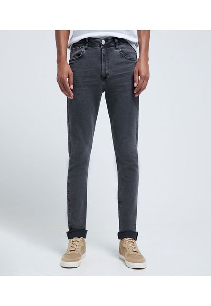 Jean Para Hombre Skinny Color Negro Marca Ostu #60160307