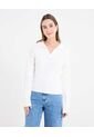 Saco  Para Mujer Cuello Camisero Color Crema Marca Ostu #40330095 de Ostu