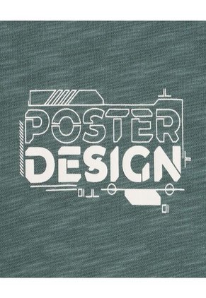 Buzo Para Niño Hoodie Color Verde  Marca Ostu #80060122