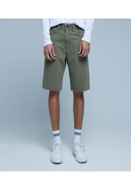 Bermuda Para Hombre Regular Color Verde  Marca Ostu #60100352