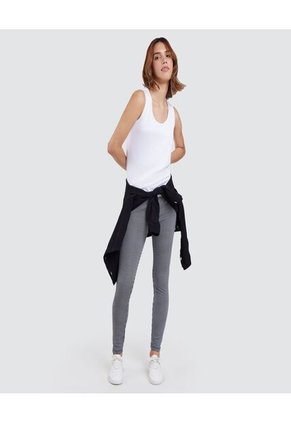 Top Para Mujer Cuello Redondo Color Blanco Marca Ostu #40220243