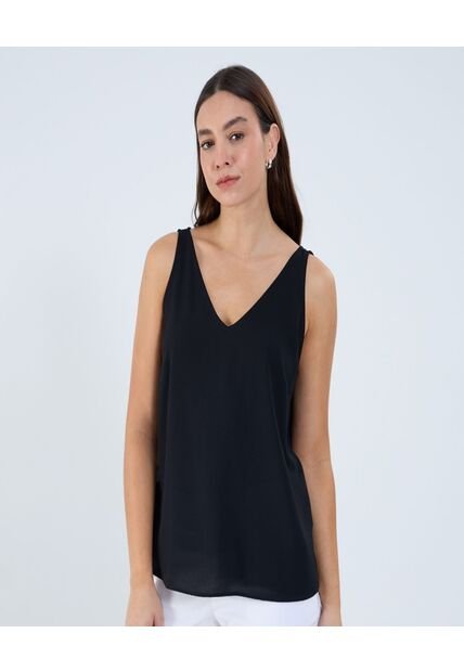 Blusa Para Mujer Manga Sisa Color Negro Marca Ostu #40121112