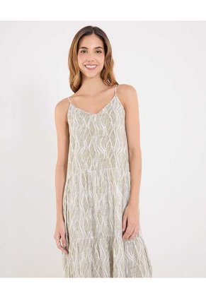 Vestido  Para Mujer M/Sisa Largo Color Verde Marca Ostu #40170336