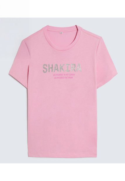 Camiseta Para Niña Manga Corta Cuello Redondo Color Rosa Marca Ostu #90090306