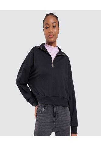 Buzo Para Mujer Cuello Alto O Cuello Tortuga Color Negro Marca Ostu #40060232 Ostu