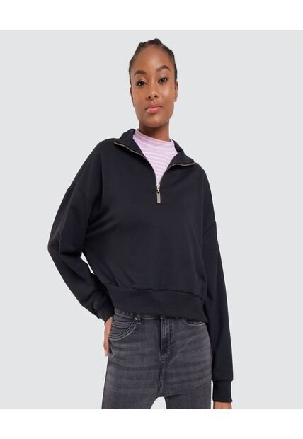 Buzo Para Mujer Cuello Alto O Cuello Tortuga Color Negro Marca Ostu #40060232