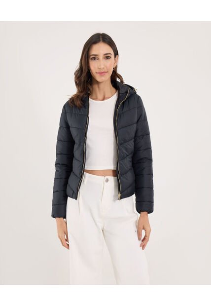 Chaqueta Para Mujer Acolchada Color Negro Marca Ostu #40080198