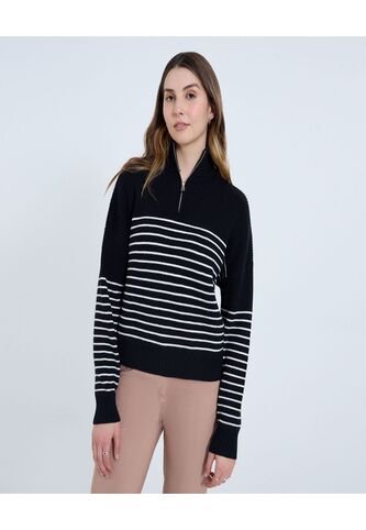 Saco Para Mujer Cuello Alto O Cuello Tortuga Color Negro Marca Ostu #40330091 Ostu