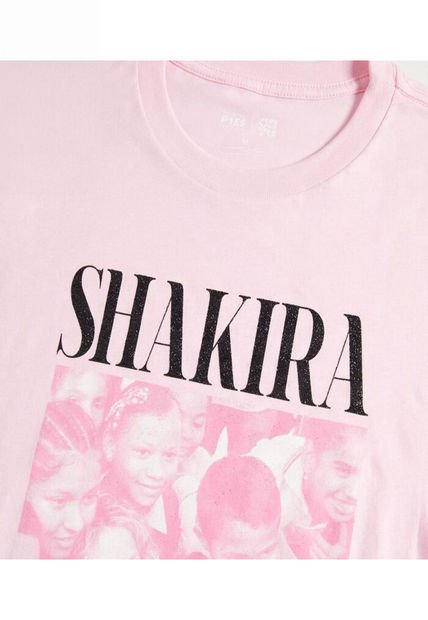 Camiseta Para Niña Manga Corta Cuello Redondo Color Rosa Marca Ostu #90090294