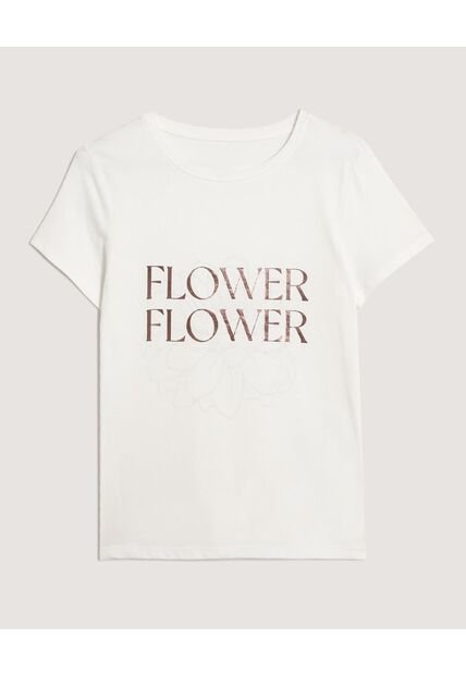 Camiseta  Para Mujer Manga Corta Cuello Redondo Color Arena Marca Ostu #40092672