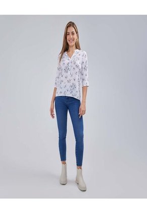 Blusa Para Mujer Manga 3/4 Color Blanco Marca Ostu #40120986