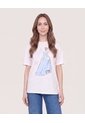 Camiseta Relaxed Con Screen Cenicienta   Para Mujer Crema Ostu de Ostu
