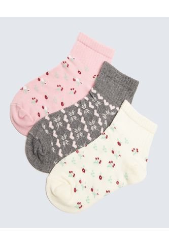 Medias Infantil Niña Tobillera Color Negro Marca Ostu #90980145 Ostu