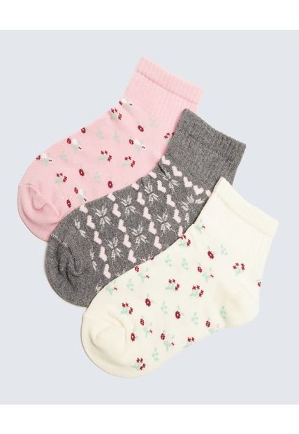 Medias Infantil Niña Tobillera Color Negro Marca Ostu #90980145