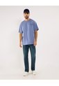 Camiseta Para Hombre Manga Corta Cuello Redondo Color Azul Marca Ostu #60091777 de Ostu