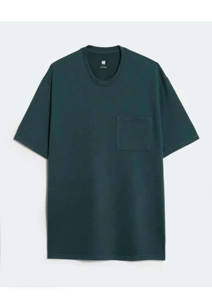 Camiseta  Para Hombre Manga Corta Cuello Redondo Color Verde Marca Ostu #60091838