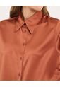 Camisa  Para Mujer Manga Larga Color Terracota Marca Ostu #40010322 de Ostu