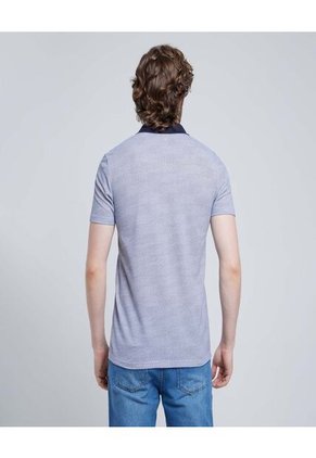 Polo Para Hombre Cuello Tejido Con Bolsillo Color Azul  Marca Ostu #60110675