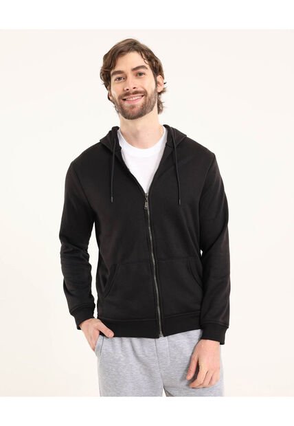 Buzo Para Hombre Zipper Color Negro Marca Ostu #60060271