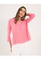 Blusa Para Mujer Manga 3/4 Color Salmon Marca Ostu #40121117 de Ostu