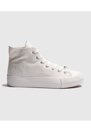 Tenis Para Mujer Canvas Color Blanco Marca Ostu #40720182