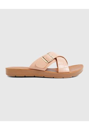 Sandalias Para Mujer  Color Camel Marca Ostu #40690012