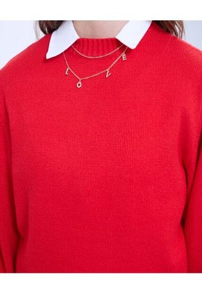 Saco Para Mujer Cuello Redondo Color Rojo Marca Ostu #40330077