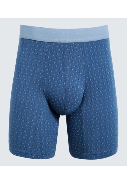 Boxer Para Hombre Filete Medio Algodón Color Azul  Marca Ostu #60000484