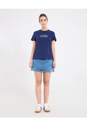 Camiseta  Para Mujer Manga Corta Cuello Redondo Color Azul Marca Ostu #40092705