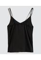 Top Para Mujer Cuello V Color Negro Marca Ostu #40220357 de Ostu