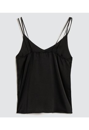 Top Para Mujer Cuello V Color Negro Marca Ostu #40220357