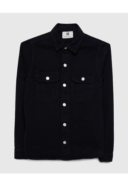 Chaqueta Para Niño Trucker Color Negro Marca Ostu #80080029