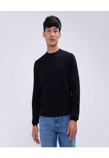 Saco Para Hombre Cuello Redondo Color Negro Marca Ostu #60330046