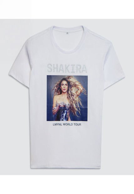 Camiseta Para Niña Manga Corta Cuello Redondo Color Blanco Marca Ostu #90090305